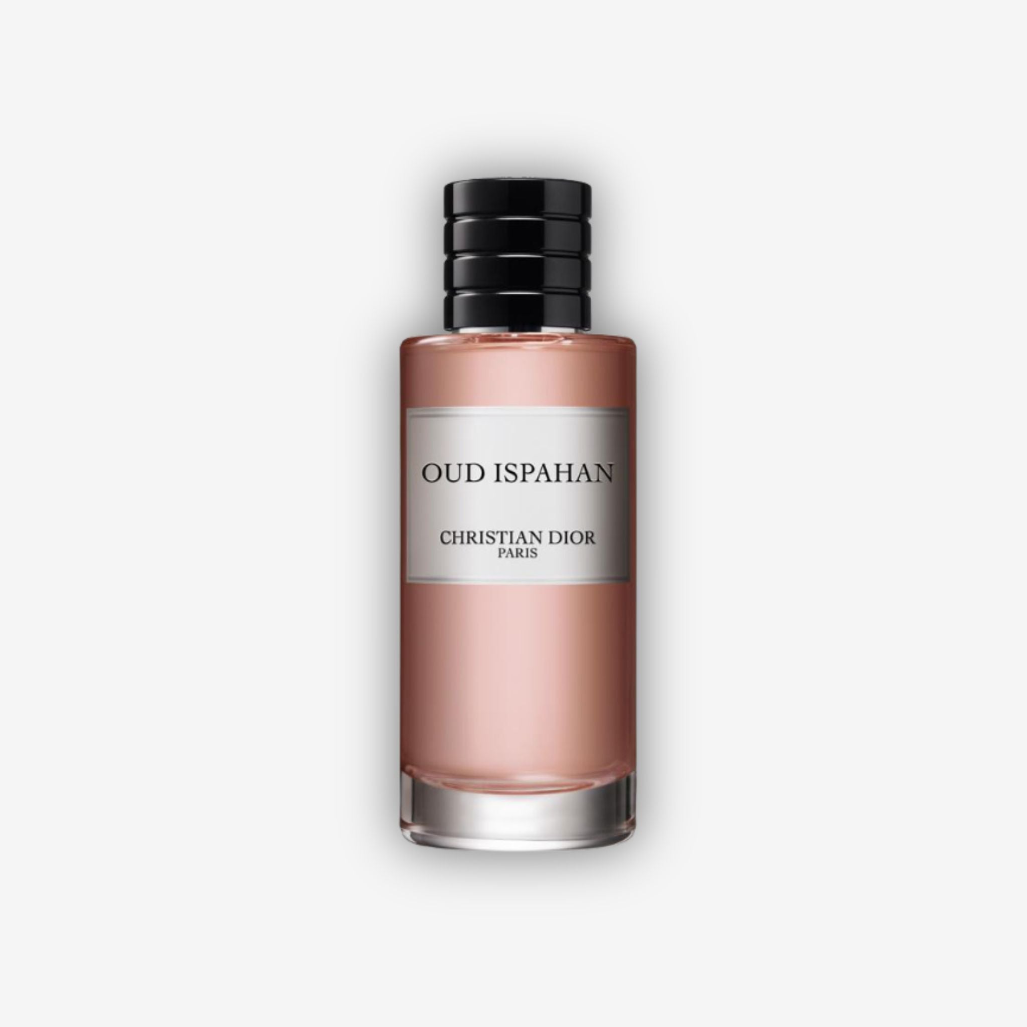 Christian Dior Oud Ispahan perfume bottle on a light gray background