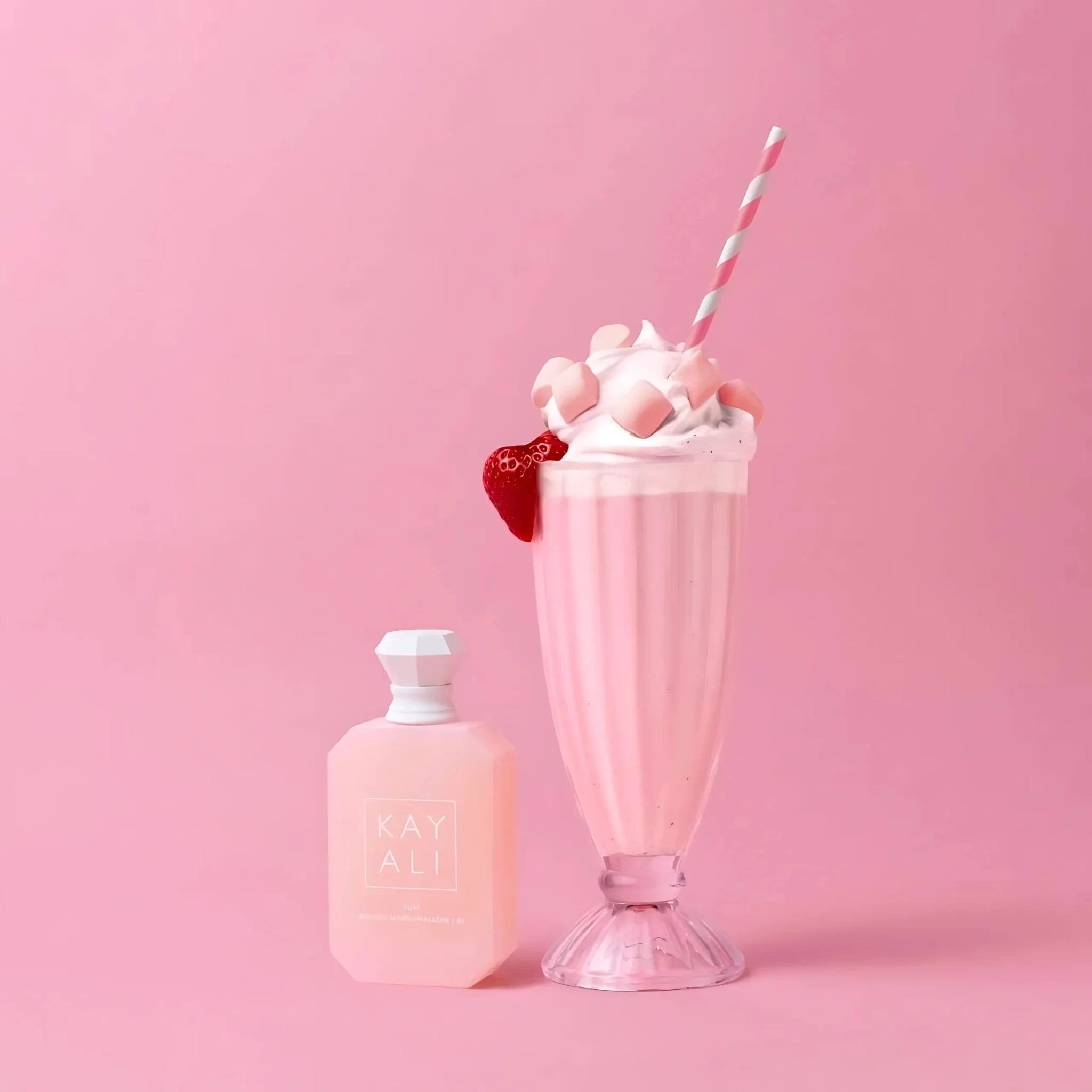 Experience indulgence: Kayali Yum Boujee Marshmallow 81 EDP showcased in a luxury setting in Pakistan