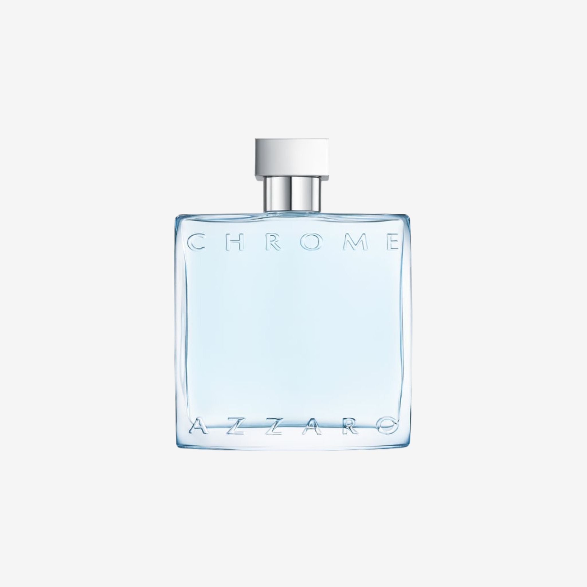 Azzaro Chrome Eau de Toilette 100ml and 200ml clear bottle. Citrus, tea, and musk fragrance. Best long lasting original perfume for men price in Pakistan.