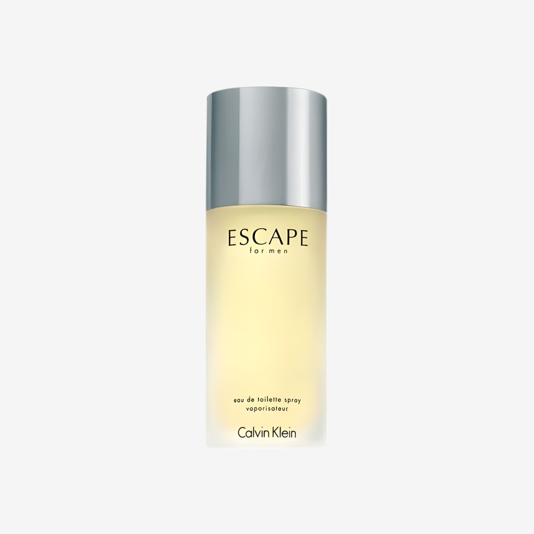 Calvin Klein Escape for Men Eau de Toilette frosted bottle. Melon, mango, sea notes, and oakmoss fragrance. Best long lasting original perfume for men price in Pakistan.