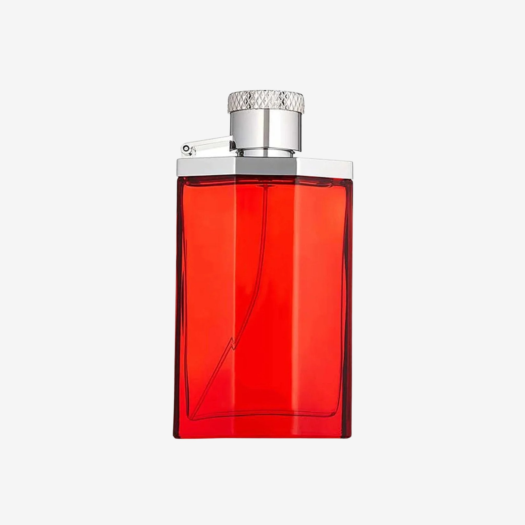 Dunhill Desire Red EDT for men in red hip-flask bottle—original perfume with apple, teak wood, and vanilla, long lasting woody oriental fragrance