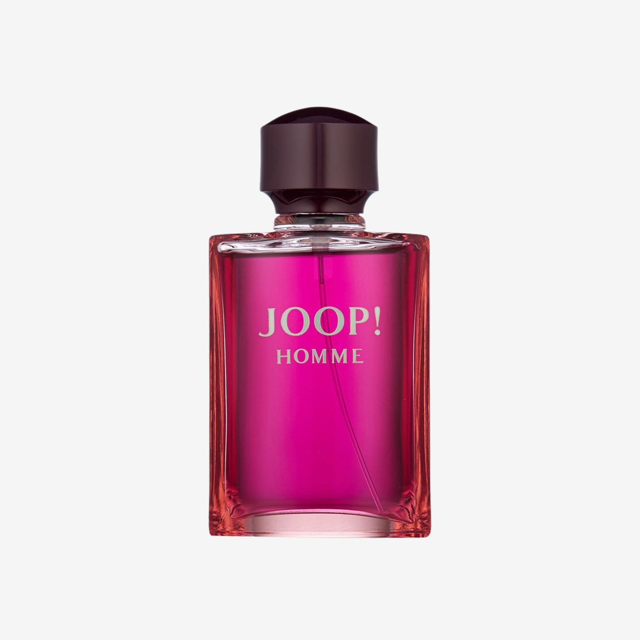 Joop Homme EDT Spray 75ml in classic bottle with magenta juice—original perfume with cinnamon, jasmine, and vanilla, long lasting Oriental Fougère for men