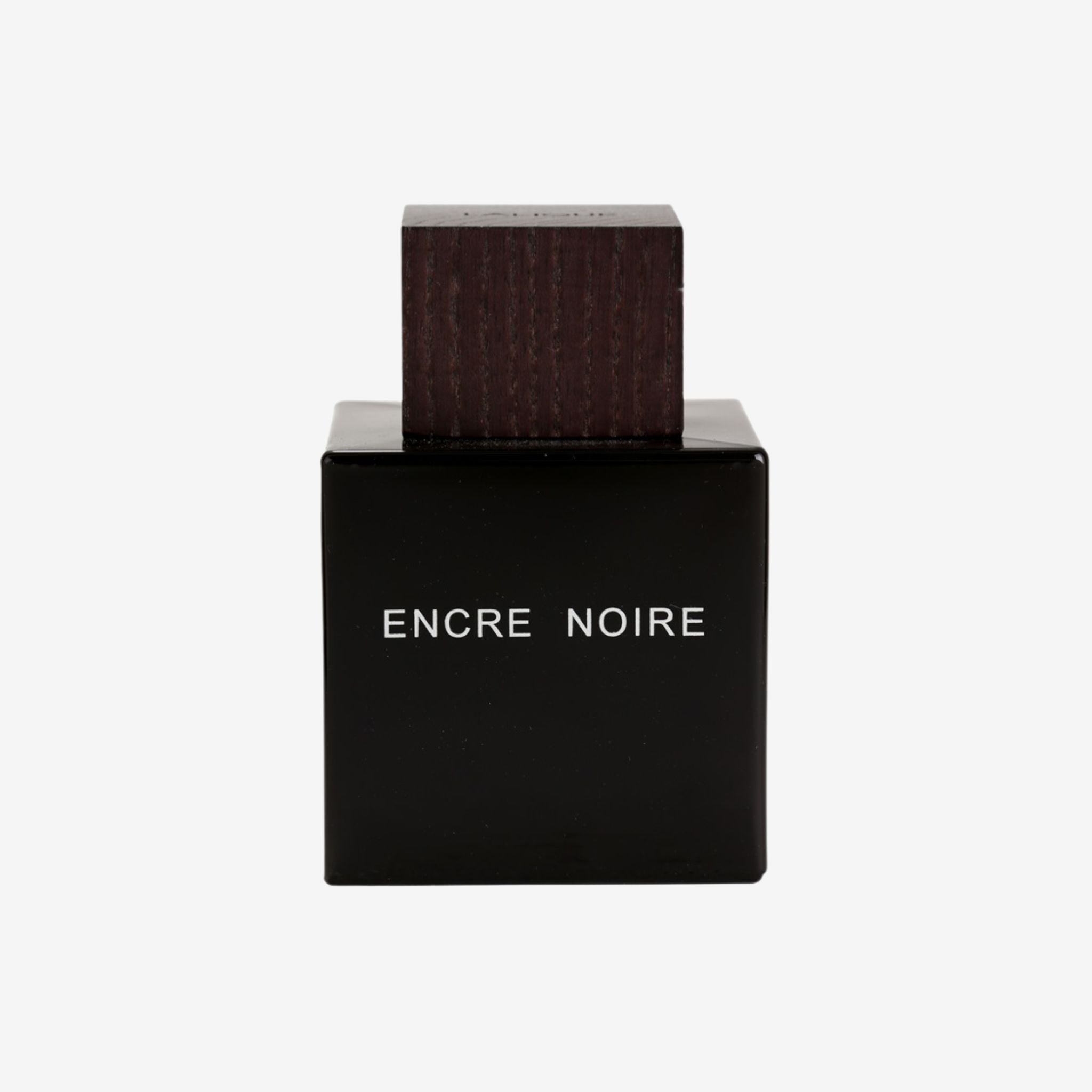 Lalique Encre Noire Eau de Toilette black inkwell bottle. Dark vetiver, cypress, and cashmere wood fragrance. Best woody original perfume for men price in Pakistan.