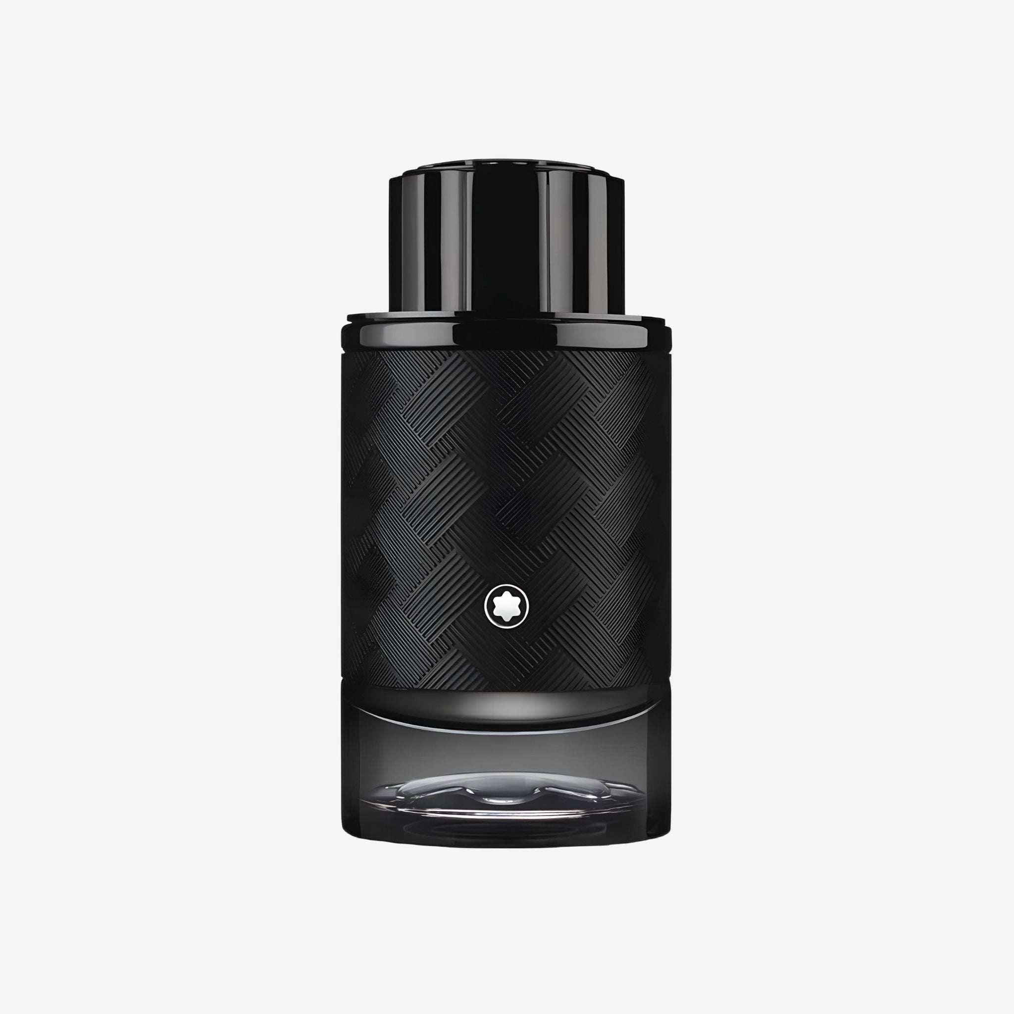 Mont Blanc Explorer Men EDP 100ml Black textured perfume bottle with brand logo on a white background