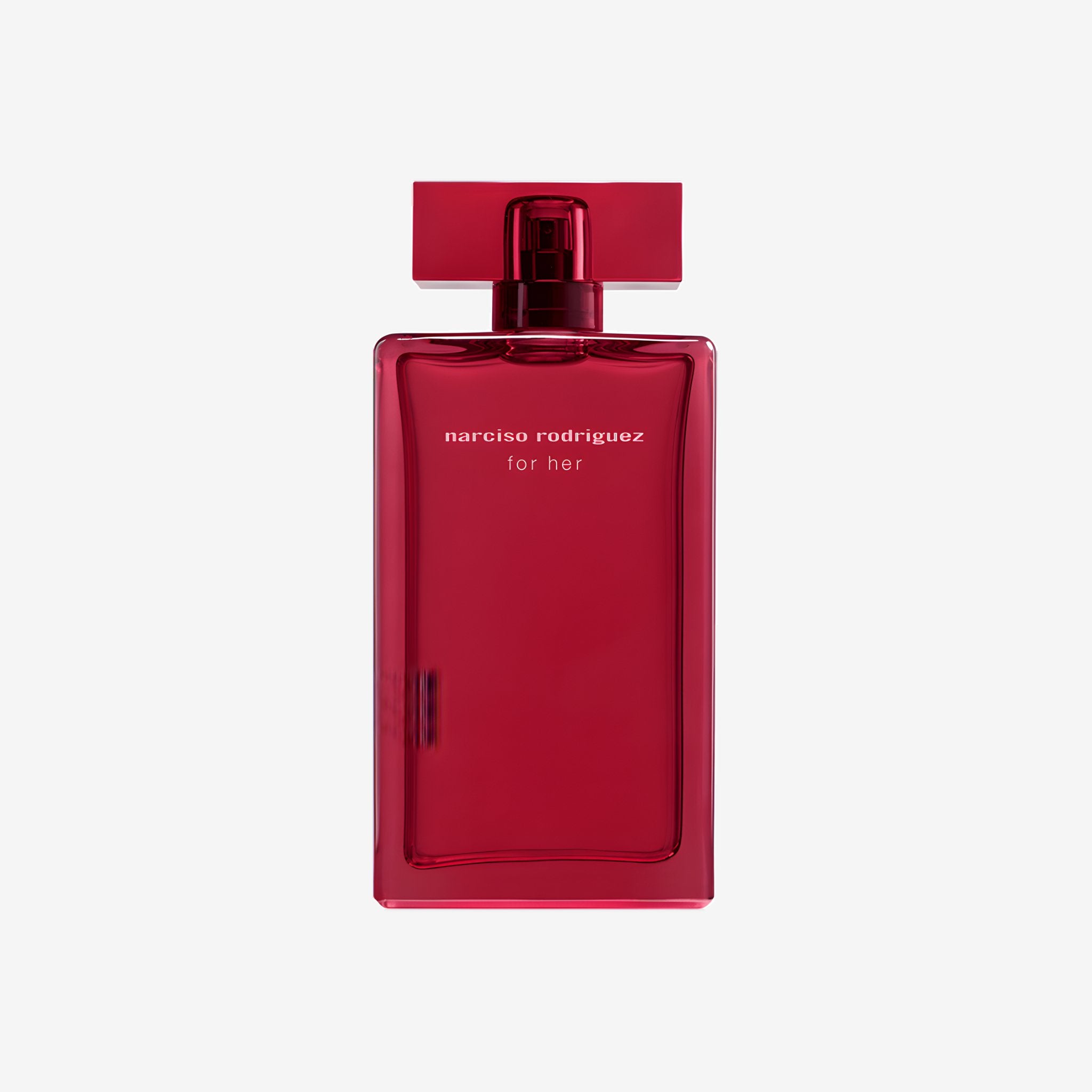 Narciso Rodriguez for Her Intense EDP in fuchsia bottle—original perfume with peach, musk, and vanilla, long lasting chypre fruity fragrance for women
