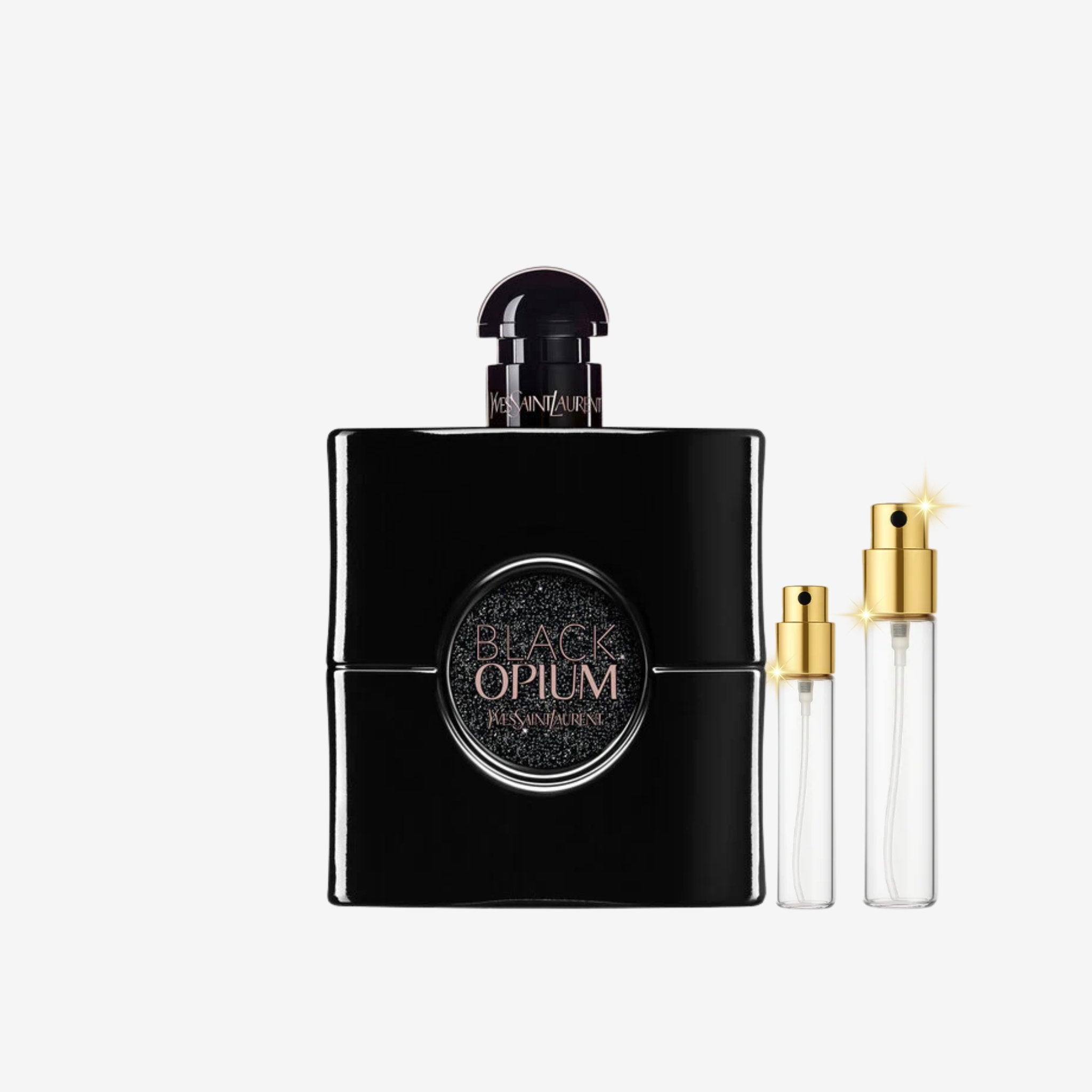 YSL Black Opium Le Parfum EDP decant bottles of original long lasting perfume for women, 5ml 10ml 20ml sizes in Pakistan